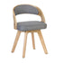 Modern Minimalist Square Fabric Wood Dining Chair Backrest For Dining Room