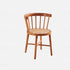 Contemporary Nordic Round Rubberwood Rattan Dining Chair Backrest For Dining Room