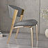 Modern Luxury Square Leather Stainless Steel Foam Dining Chair Four Legs Backrest For Dining Room