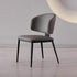 Modern Minimalist Square Cushion Microfiber Leather Carbon Steel Dining Chair Backrest For Dining Room