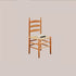 Contemporary Retro Square Braided Rope Solid Wood Dining Chair Ladder-back Footrest For Dining Room