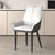 Contemporary Nordic Square Leather Upholstered Dining Chair Backrest Armrest For Dining Room