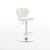 Modern Minimalist Square Leather Metal Bar Stool Backrest Footrest For Dining Room