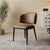 Modern Minimalist Leather Iron Sponge Square Dining Chair Backrest For Dining Room