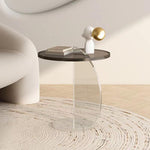 Modern Minimalist Round Semi-circular Plastic Coffee Table For Living Room