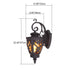 Traditional European Lantern Shaped Aluminum Glass 1-Light Outdoor Wall Sconce Lamp For Garden