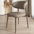 Contemporary Nordic Square Leather Metal Frame Dining Chair Backrest Armless For Dining Room