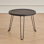 Modern Minimalist Round PP Carbon Steel Metal Coffee Table Foldable For Living Room