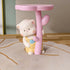 Contemporary Creative Kids Cat Flower Resin End Table 1-Tray For Bedroom