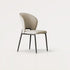 Modern Luxury Square Fiber Leather Metal Dining Chair Backrest Armless For Dining Room
