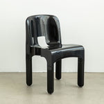 Modern Minimalist Square Plastic Chair Four Legs Backrest For Living Room