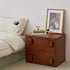 Traditional Vintage Rectangular Solid Wood Nightstand 2-Storage For Bedroom