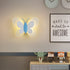 Contemporary Creative Acrylic Butterfly Design Iron LED Wall Sconce Lamp For Bedroom