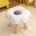 Contemporary Creative Flower Shape Velvet Footstool For Entryways