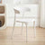 Modern Minimalist Cow Corner Square Plastic Dining Chair Backrest For Dining Room