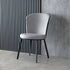 Contemporary Scandinavian Round Cushion Leather Carbon Steel Dining Chair Backrest For Dining Room