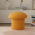 Modern Minimalist Mushroom Cylinder Lambswool Wood Vanity Stool For Bedroom