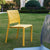 Modern Minimalist Square Plastic Chair Four Legs Backrest For Outdoor Patio