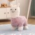 Contemporary Creative Alpaca Design Velvet Footstool Backrest For Living Room