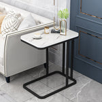 Modern Minimalist Square Metal Artificial Panel End Table For Living Room