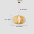 Traditional Japanese Wood Conch Shape 1-Light Pendant Light For Living Room