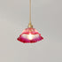 Modern Art Deco Sunflower Copper Glass 1-Light Pendant Light For Living Room