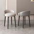 Contemporary Luxury Round Arc Metal Faux Leather Vanity Stool Backrest For Bedroom