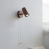 Traditional Vintage Cylinder Copper Wood 1-Light Wall Sconce Lamp For Bedroom