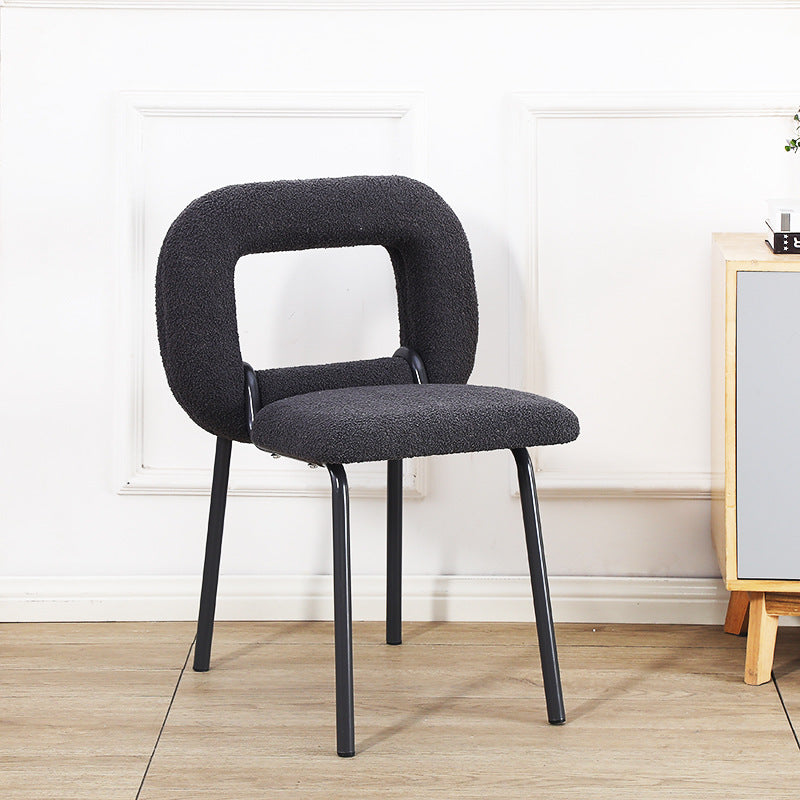 Contemporary Scandinavian Lambswool Donut Design Dining Chair Backrest For Dining Room