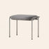 Contemporary Scandinavian Square Cotton Linen Upholstered Stainless Steel Frame Vanity Stool Backless For Bedroom