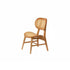 Traditional Japanese Rattan Weaving Wood Frame Stackable Chair Backrest Armless For Dining Room