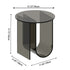 Contemporary Nordic Curved Acrylic End Table Storage For Living Room