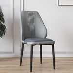 Contemporary Scandinavian Square Fabric Steel Dining Chair Backrest Armless For Dining Room