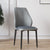 Contemporary Scandinavian Square Fabric Steel Dining Chair Backrest Armless For Dining Room