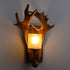 Contemporary Scandinavian Antler Cylinder Resin Glass 1-Light Wall Sconce Lamp For Living Room