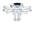 Contemporary Luxury Rectangular Strip Stainless Steel Crystal LED Semi-Flush Mount Ceiling Light For Living Room