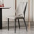 Contemporary Luxury Square Microfiber Leather Carbon Steel Dining Chair Backrest For Dining Room