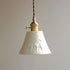 Traditional Farmhouse Ceramic Landscape Deer Bell 1-Light Pendant Light For Bedroom