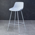 Contemporary Simplicity Curved Plastic Solid Color Bar Stool Backrest Footrest For Dining Room