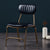 Contemporary Luxury Square PU Leather Upholstered Metal Frame Dining Chair Backrest Armless For Dining Room