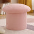 Contemporary Simplicity Mushroom Shape Velvet Pouf Footstool For Living Room