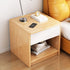 Modern Minimalist Square Table Top High Density Panel Nightstand 1-Drawer For Bedroom