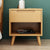 Contemporary Nordic Rectangular Solid Wood Nightstand 1/2 Drawer For Bedroom