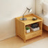 Modern Minimalist Rectangular Bamboo Density Panel Nightstand 1/3 Drawer For Bedroom