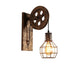Traditional Vintage Iron Cage Pulley Liftable 1-Light Wall Sconce Lamp For Dining Room