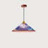 Modern Creative Cone Oil Painting Iron Fabric 1-Light Pendant Light For Living Room