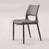 Contemporary Nordic Square Curved Upholstered Hollowed Out Leather Carbon Steel Dining Chair Backrest For Dining Room