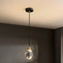 Modern Luxury Sparkling Crystal Stone Iron 1-Light Pendant Light For Living Room