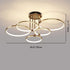 Contemporary Luxury Circle Combo Design LED Semi-Flush Mount Ceiling Light For Bedroom