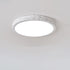 Modern Minimalist Round Stone Grain Resin Iron LED Flush Mount Ceiling Light For Bedroom